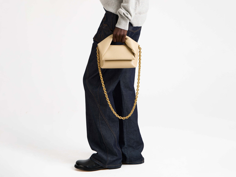 JW Anderson MEDIUM TWISTER BAG IN TAUPE LEATHER outlook
