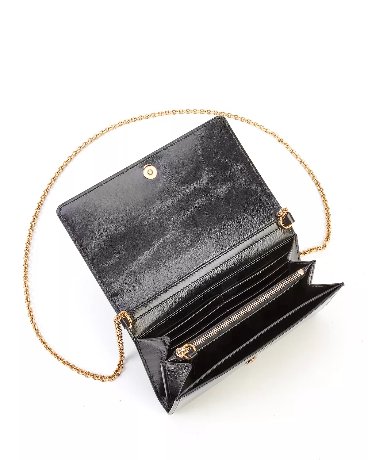Iconic Leather Flap Wallet On Chain - 3