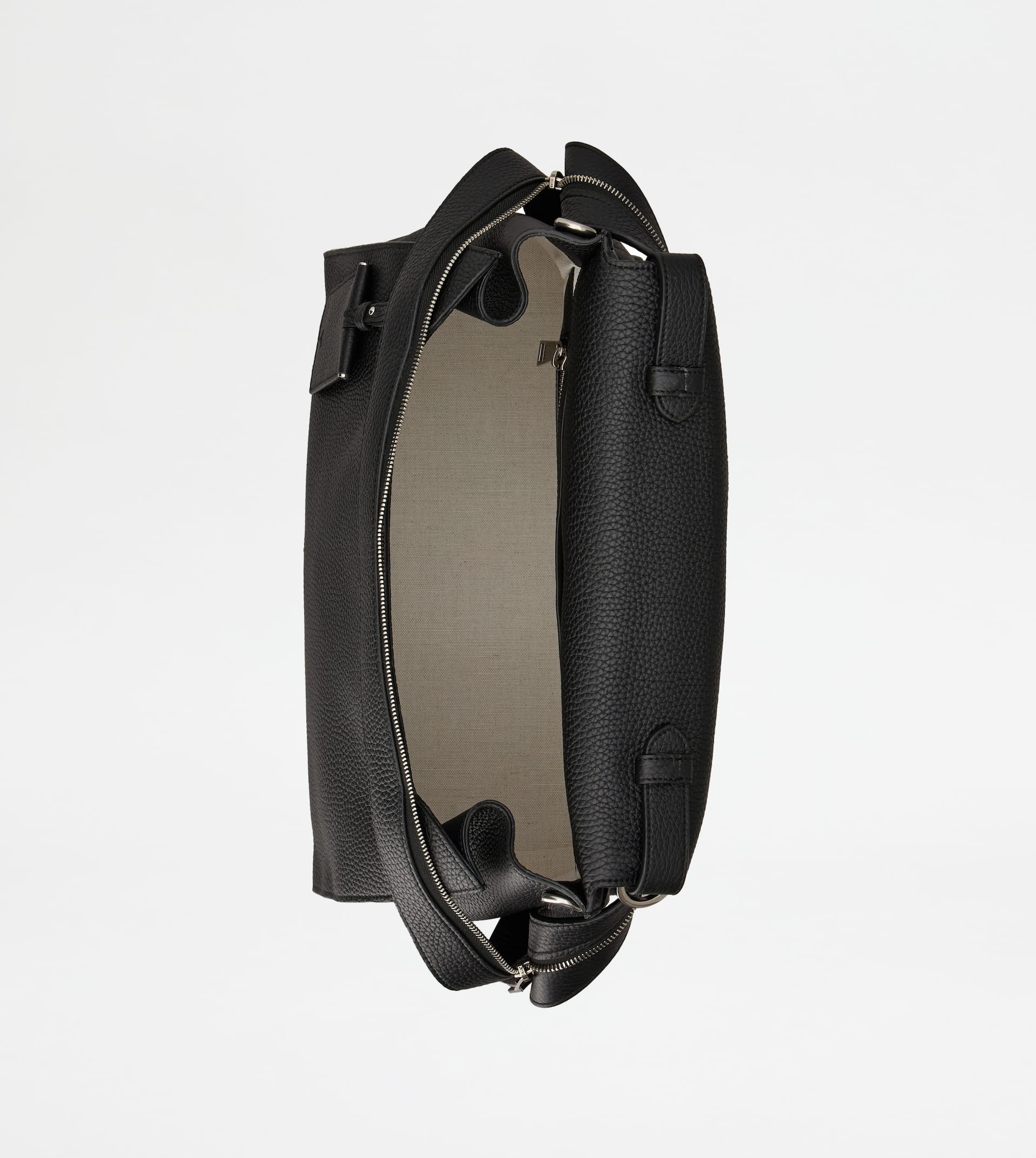 TOD'S WAVE BAG IN LEATHER LARGE - BLACK - 7