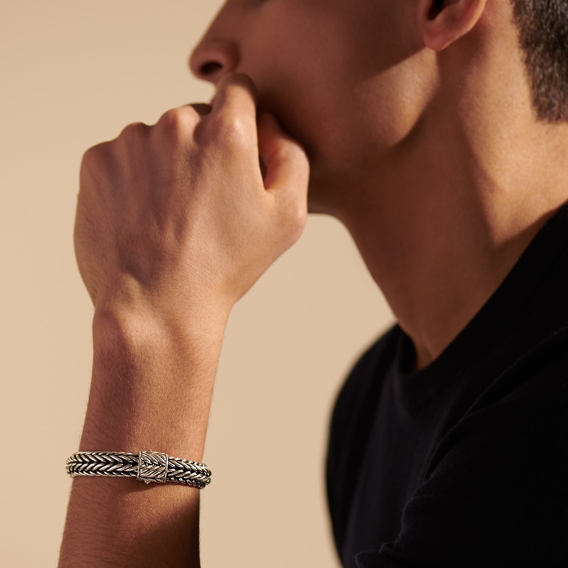 Icon Chevron Bracelet, Sterling Silver, 12MM 5
