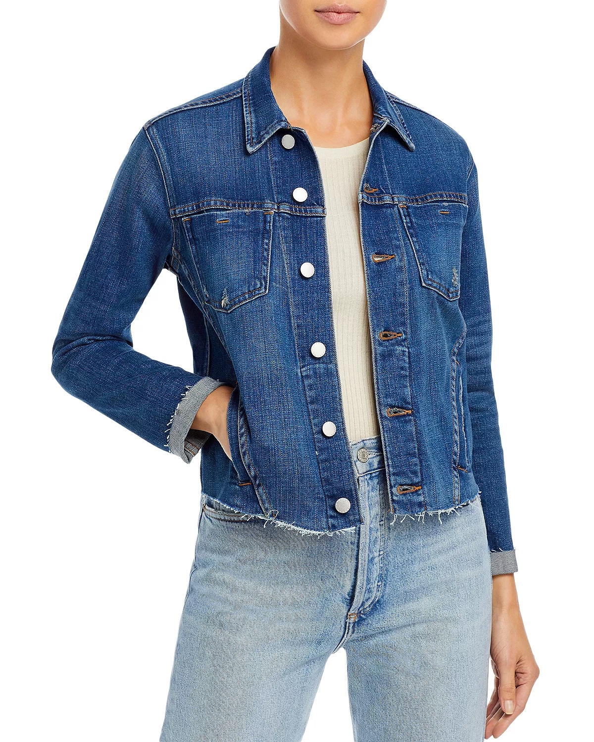 Janelle Slim-Fit Raw Denim Jacket - 2