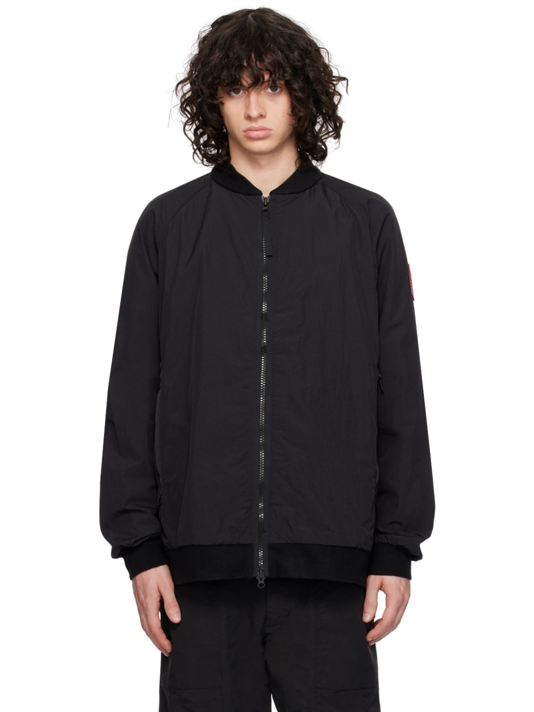 Black Faber Bomber Jacket - 1