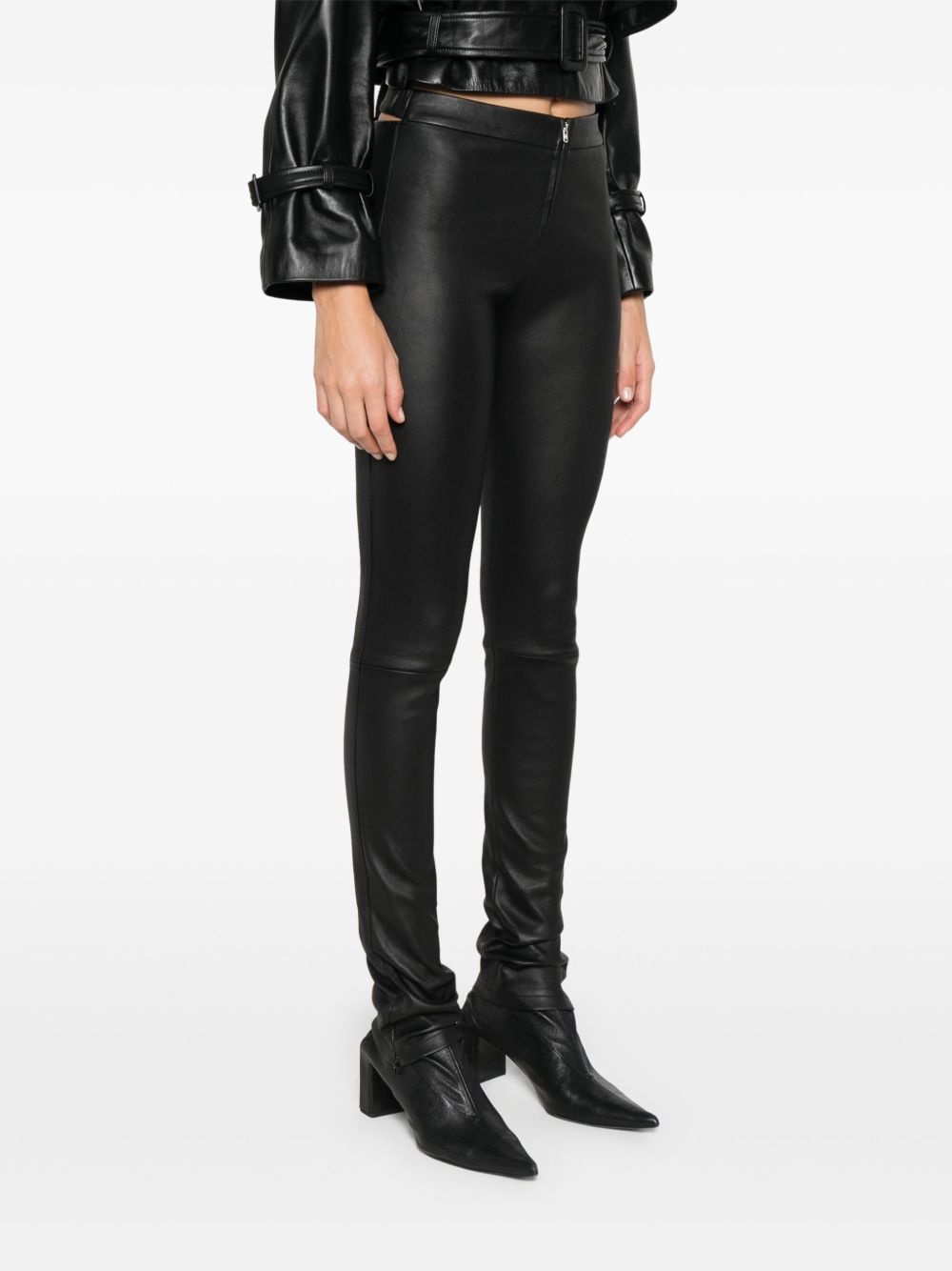 Josie skinny leather trousers - 4