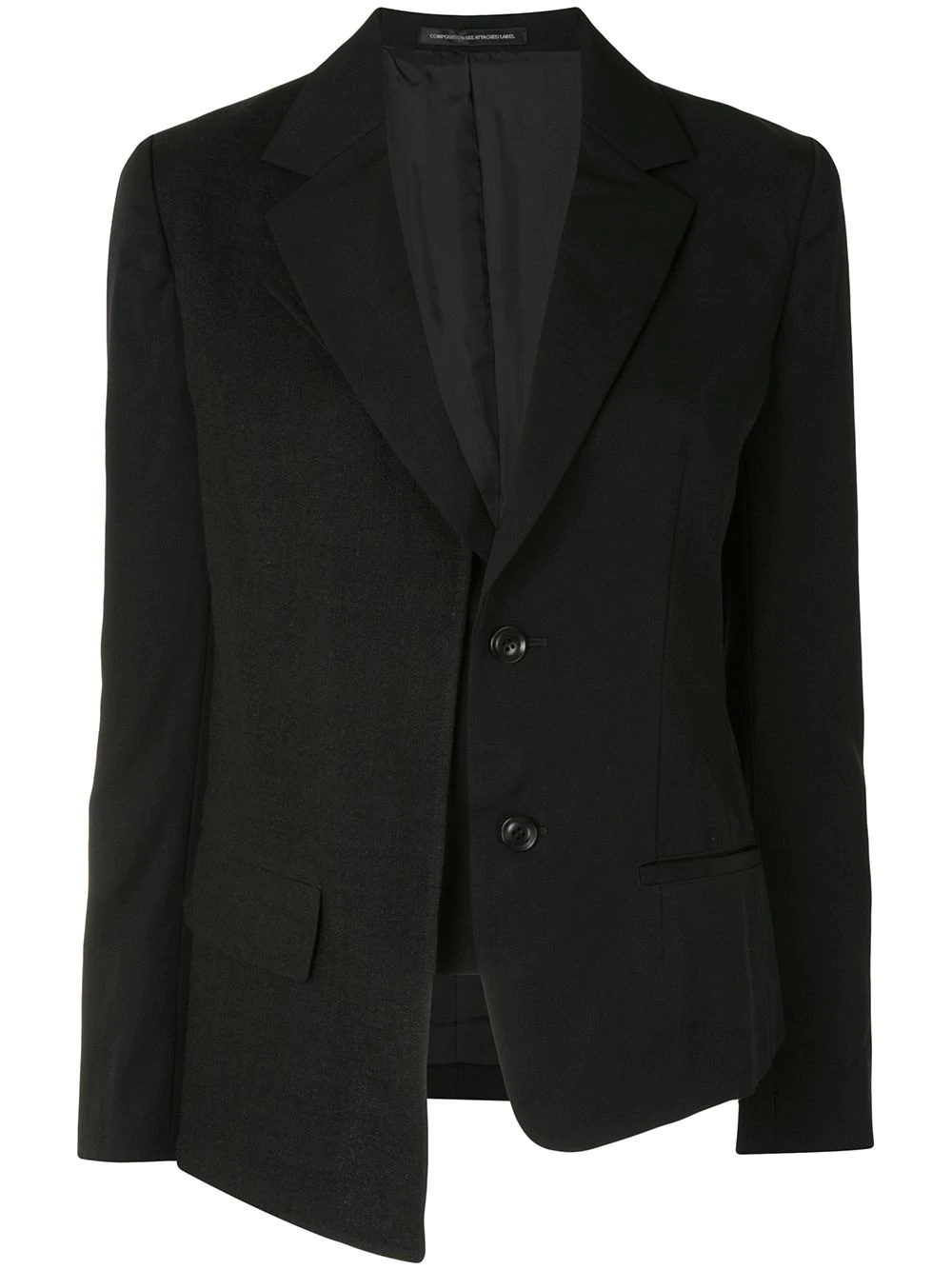 single-breasted asymmetrical blazer - 1