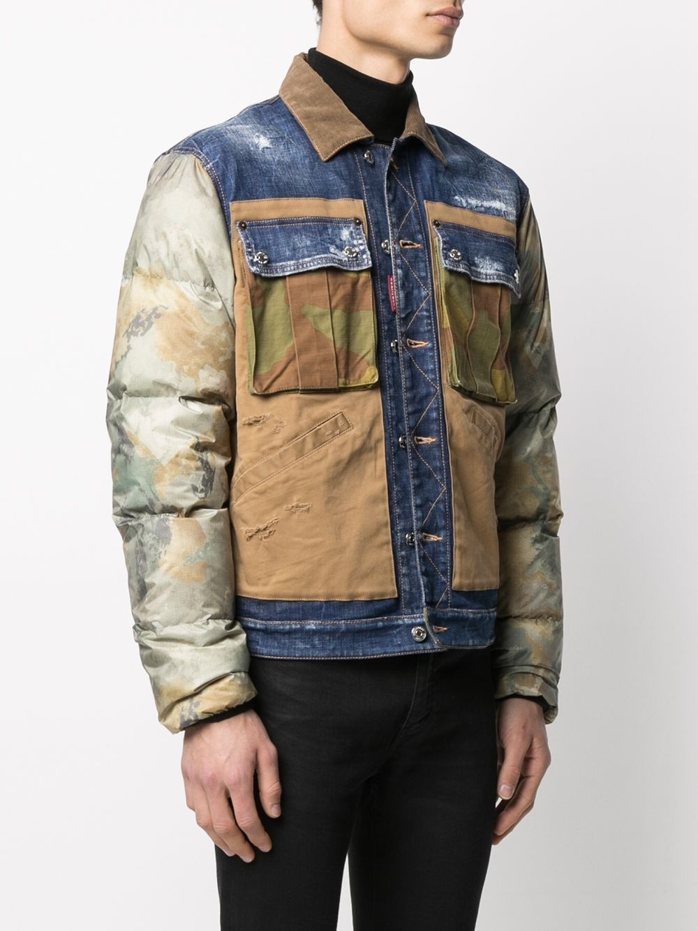 patchwork denim jacket - 3