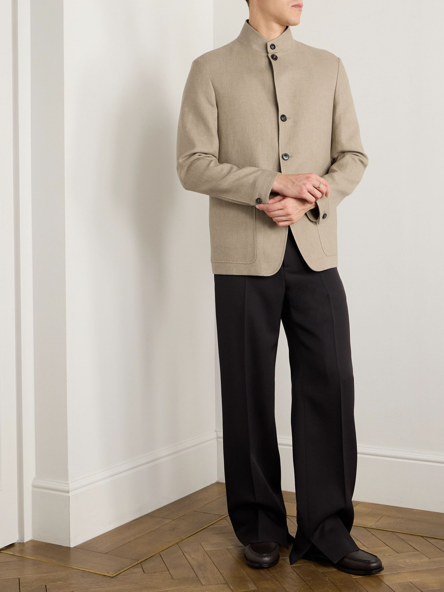Il Conte Linen and Wool-Blend Jacket Neutral - 2