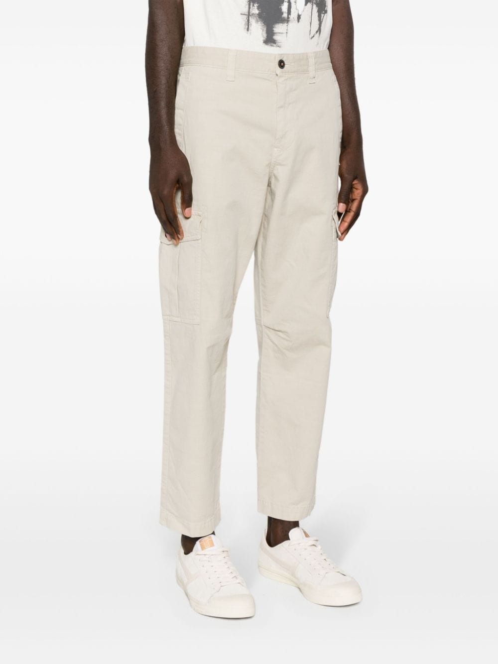 mid-rise cargo trousers - 3