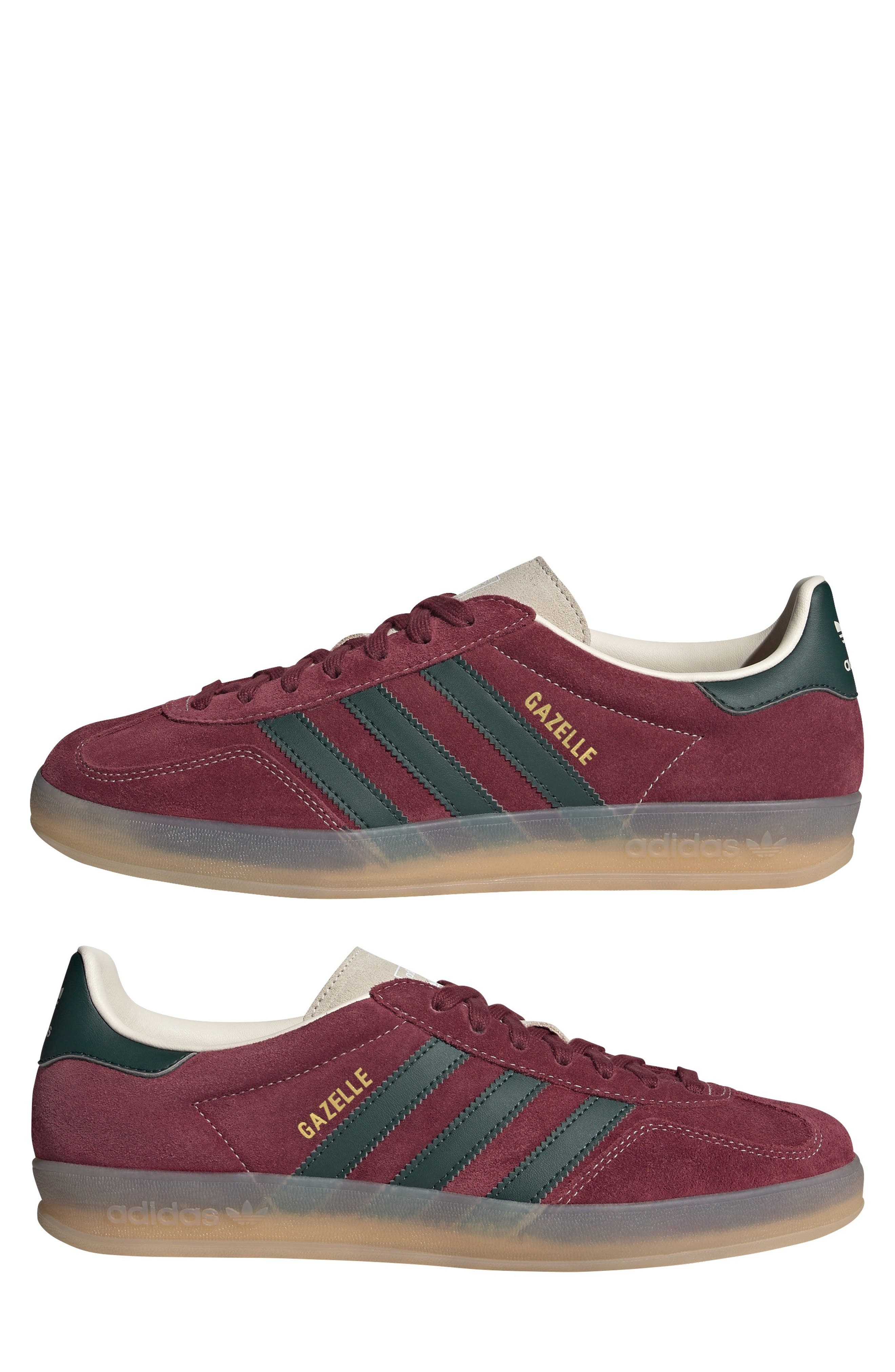 adidas Gazelle Indoor Sneaker in Shadow Red/green/white at Nordstrom - 7