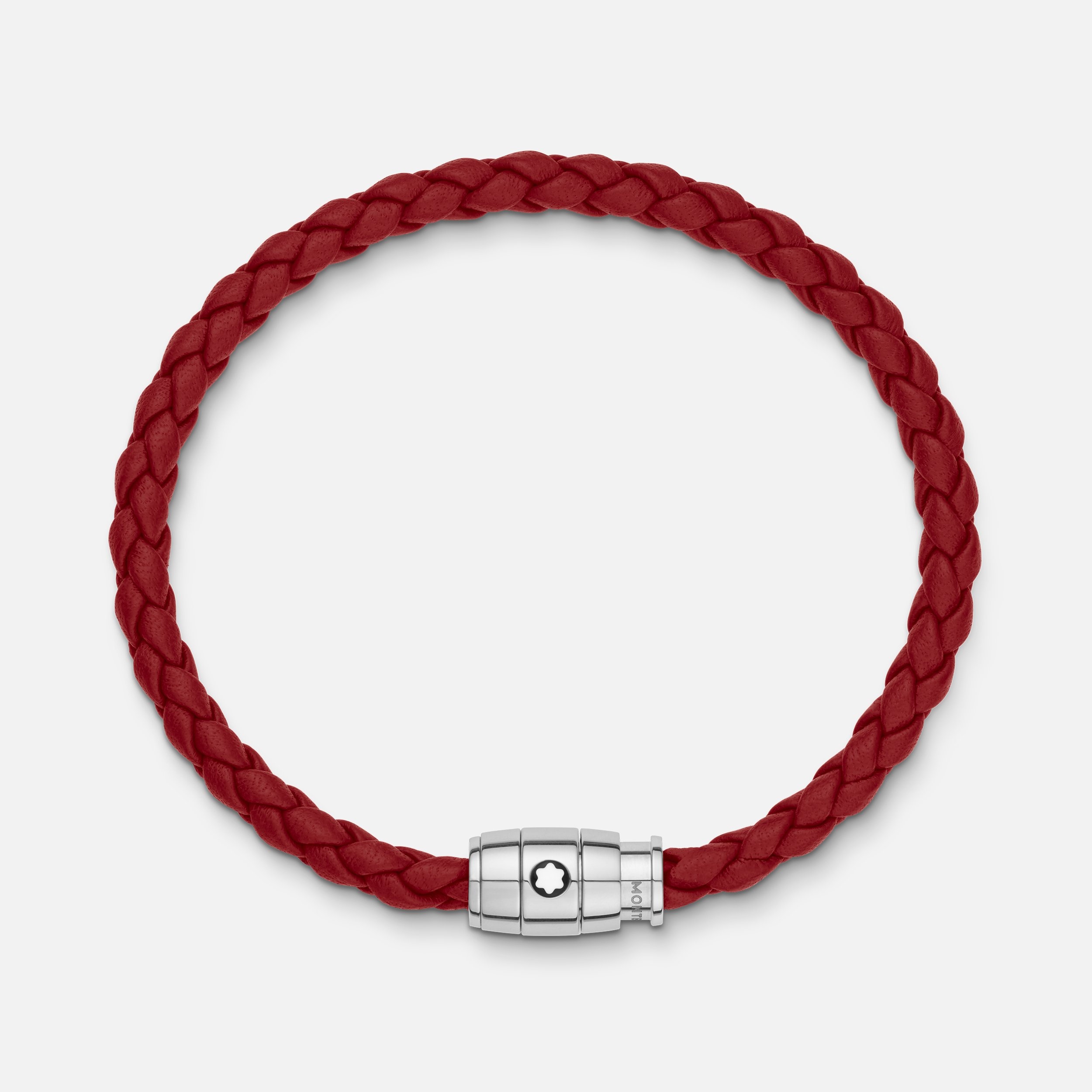 Bracelet Steel 3 rings Meisterstück collection in russet leather - 4