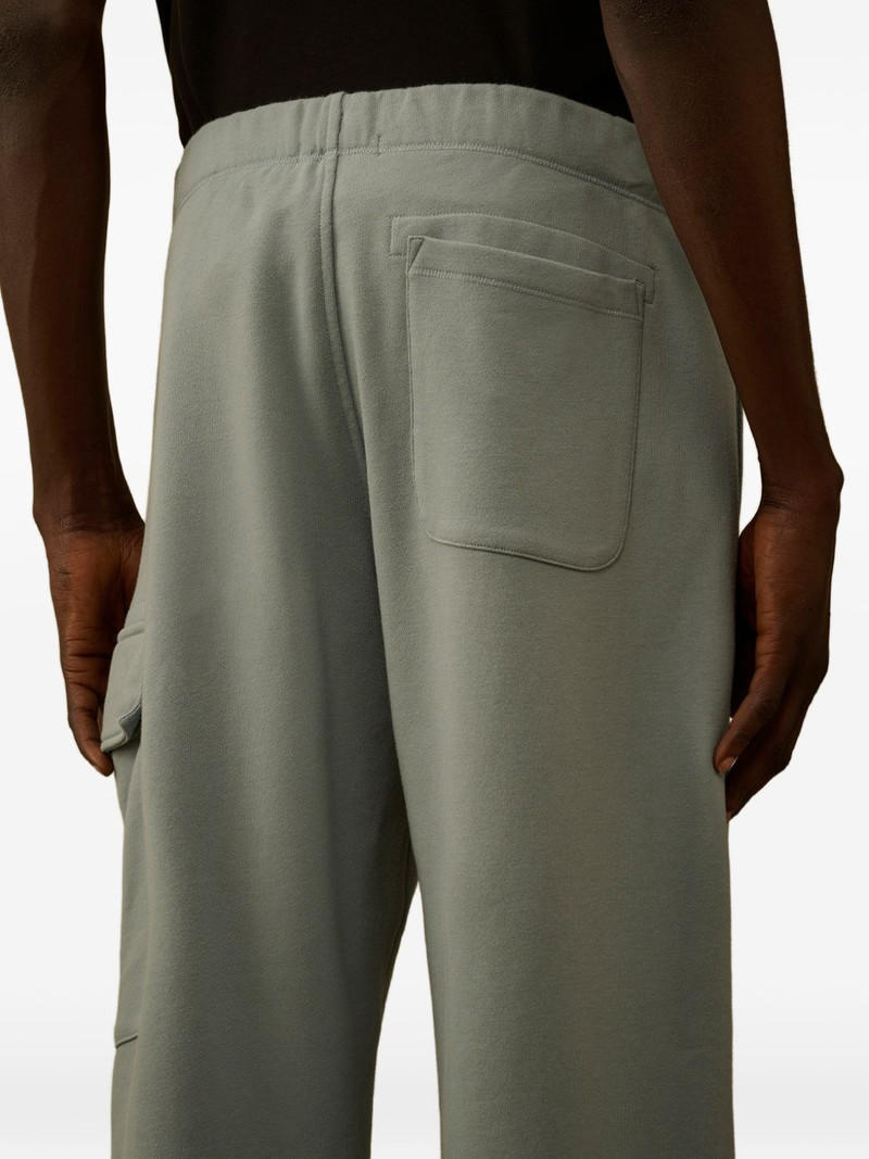 diagonal-raised fleece cargo-pocket cotton track pants 6