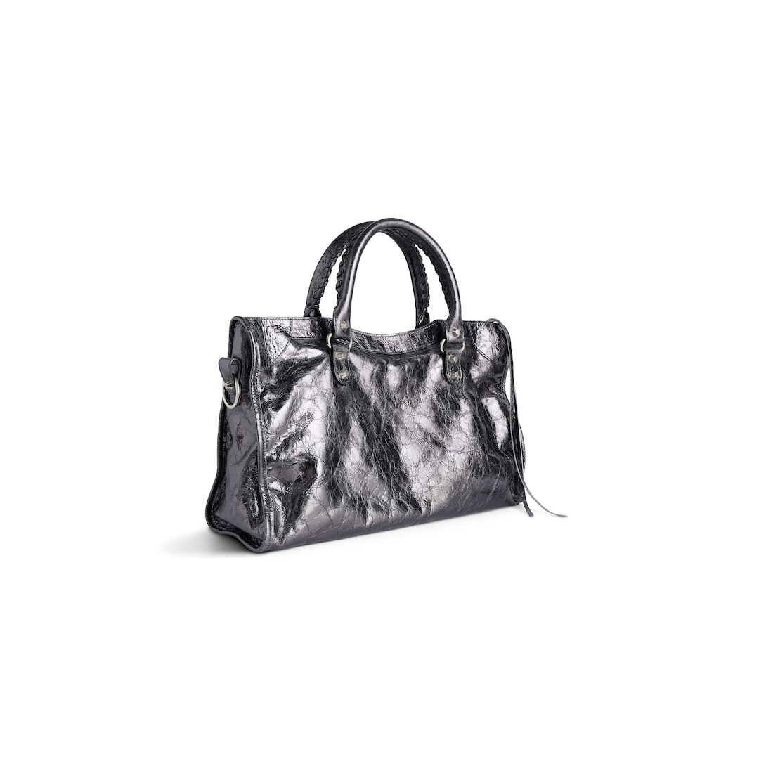 Women's Le City Medium Bag Metallized in Grey - 3