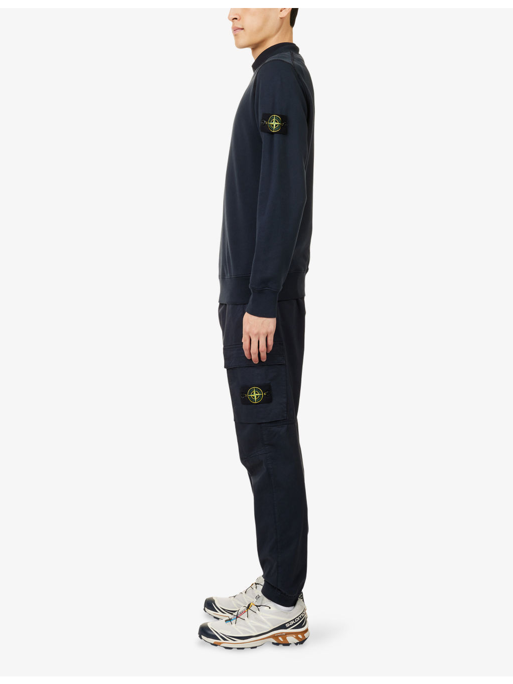 Drawstring Tapered-leg Stretch-Cotton And Wool Trousers - 2