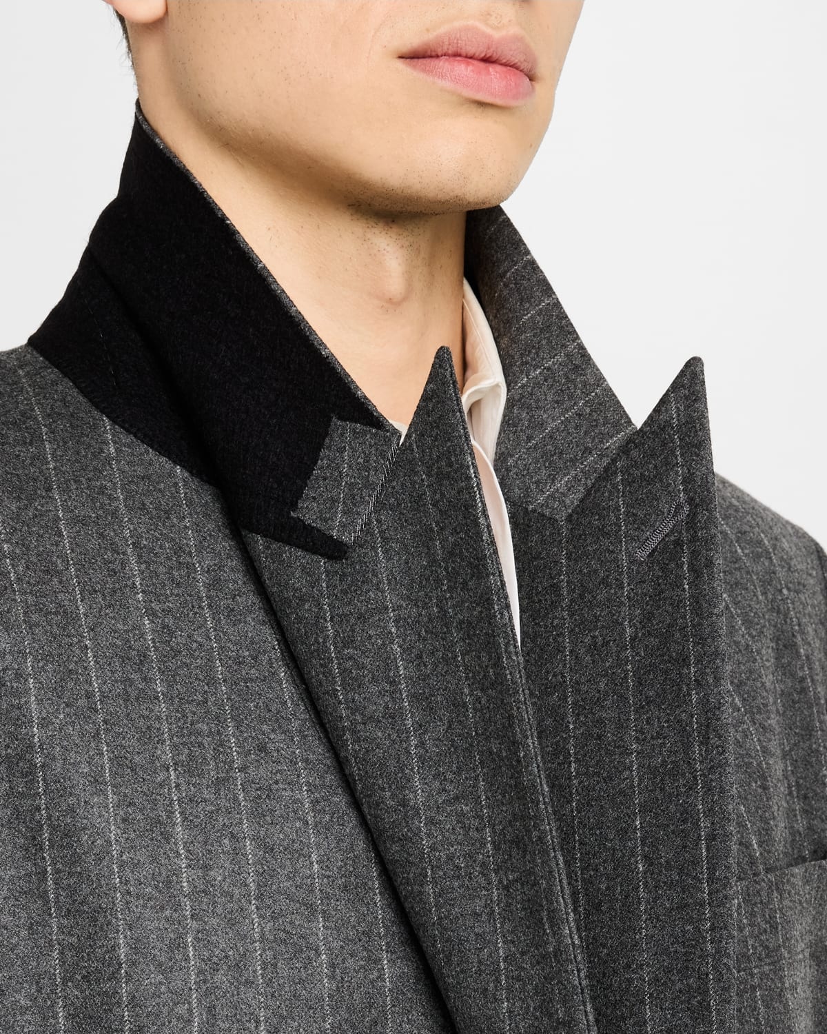 Men's 6-Button Pinstripe Sport Coat - 7