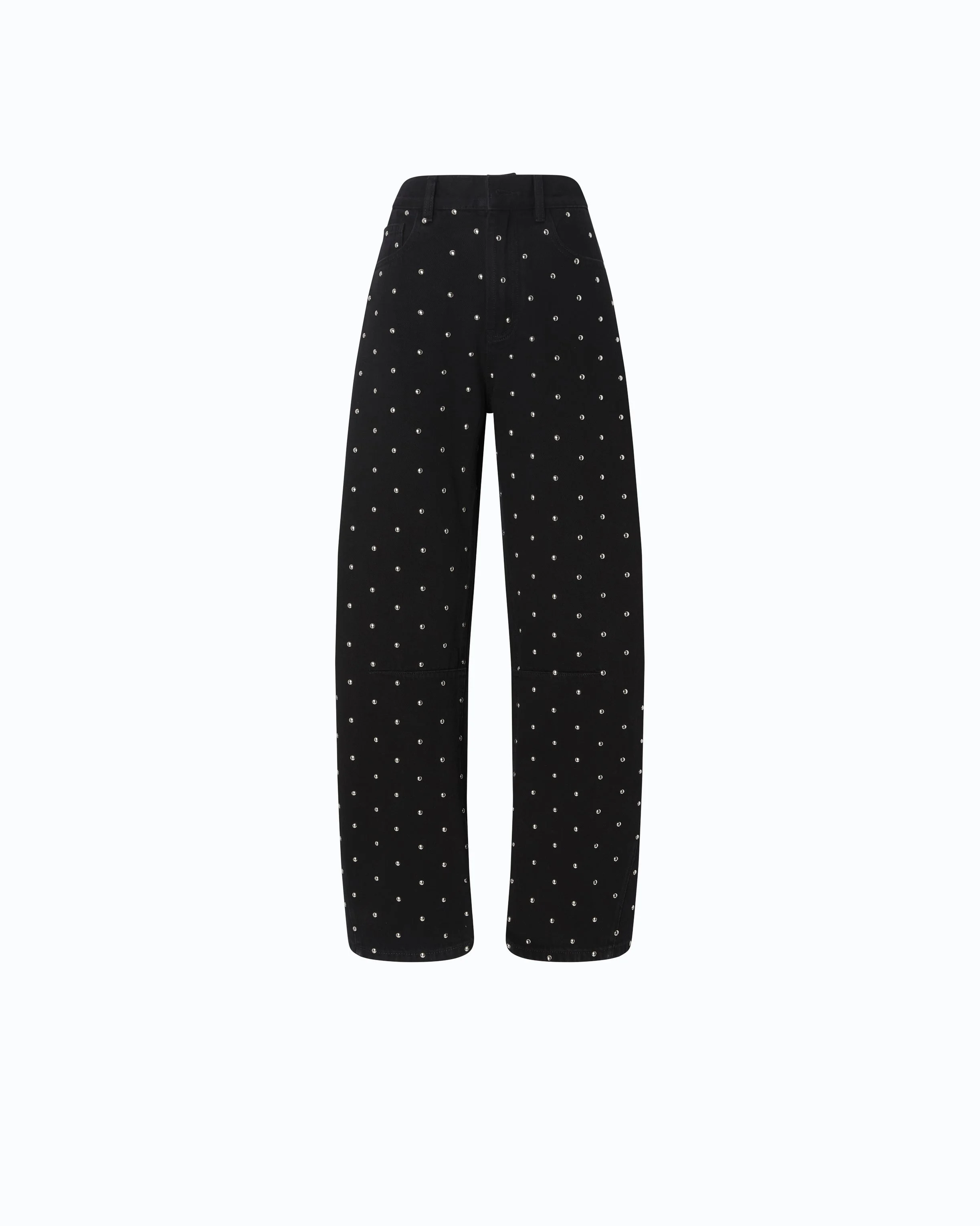 BARREL-FIT TROUSERS WITH STUDS - 1