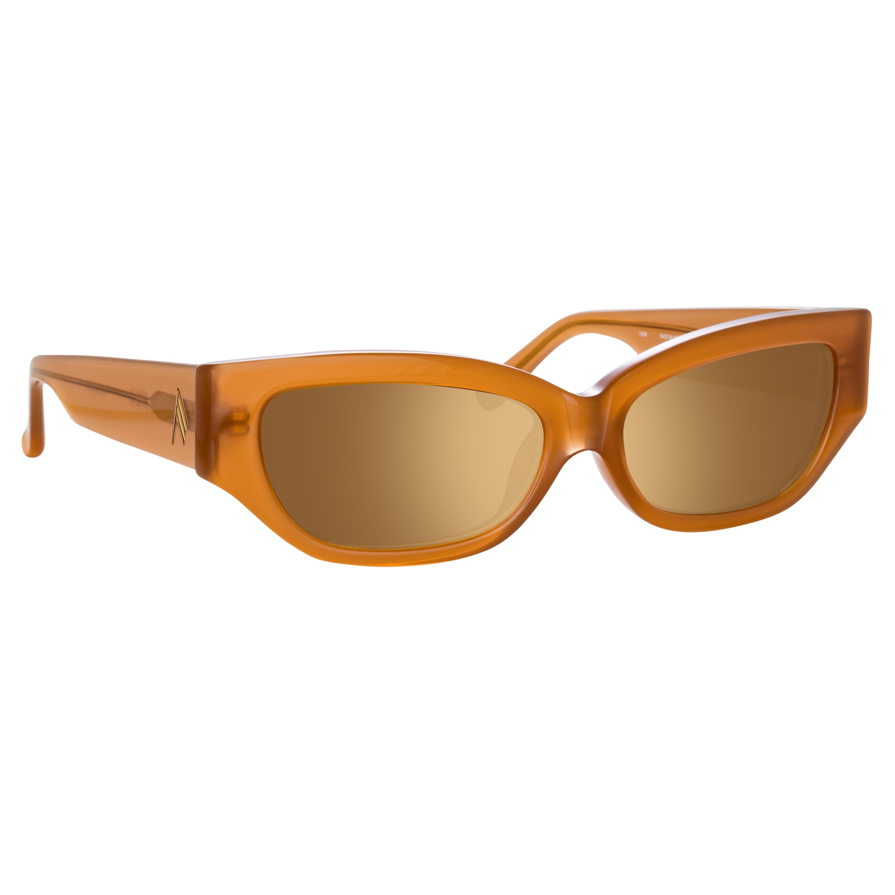 THE ATTICO VANESSA CAT EYE SUNGLASSES IN BROWN - 2