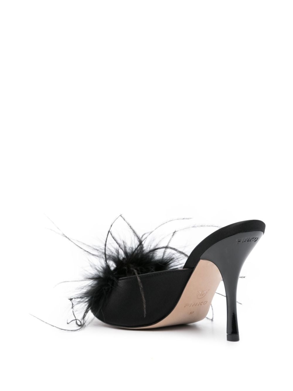 95mm feather-detail mules - 3