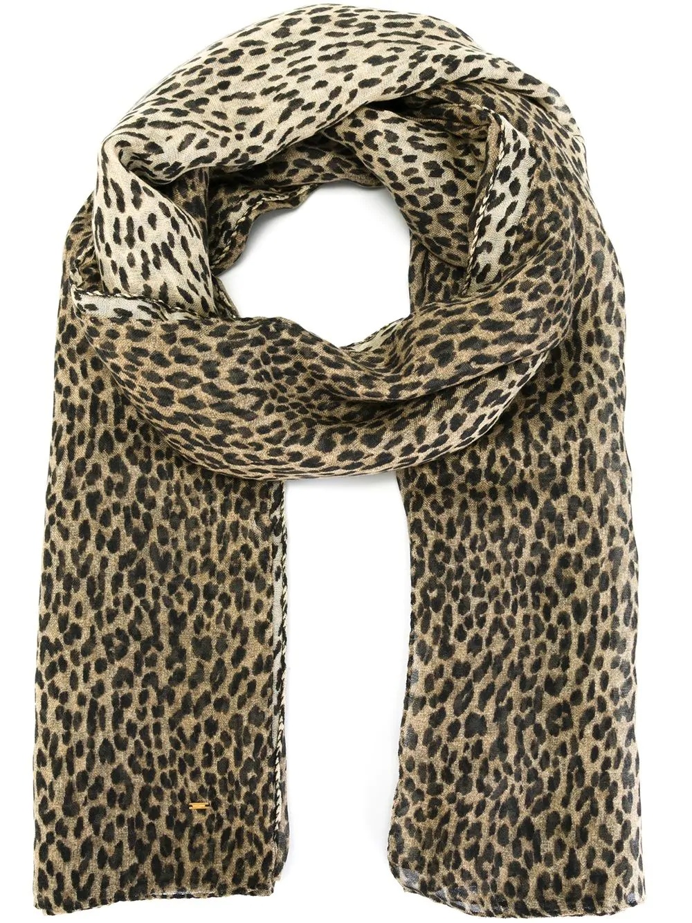 leopard-print scarf - 1