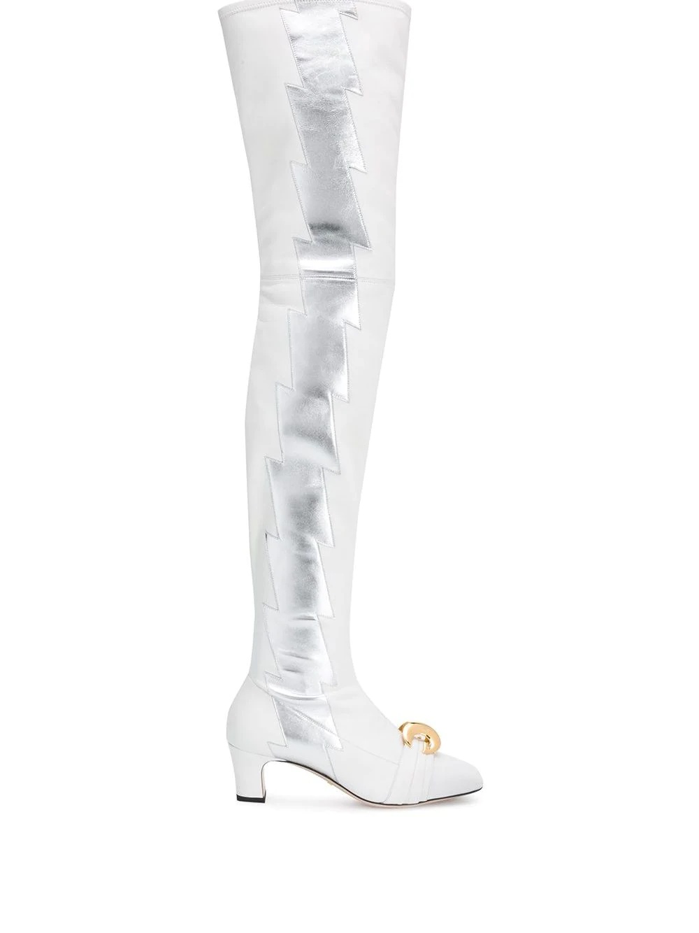 thigh-high lightning bolt boots - 1