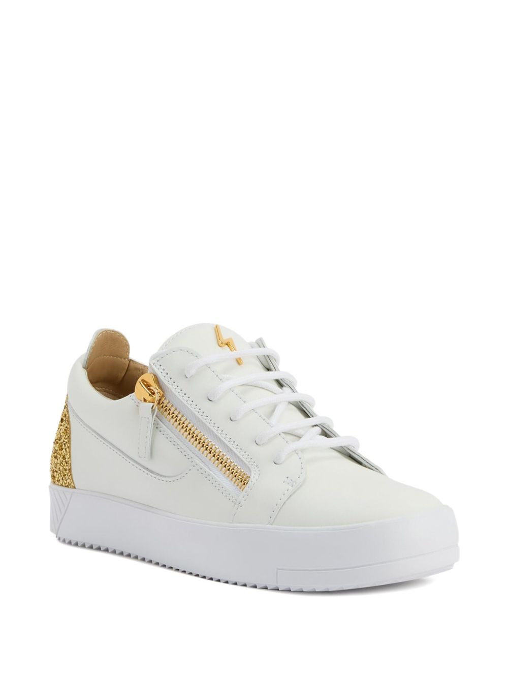 Gail glitter-panel zip-detail sneakers - 2