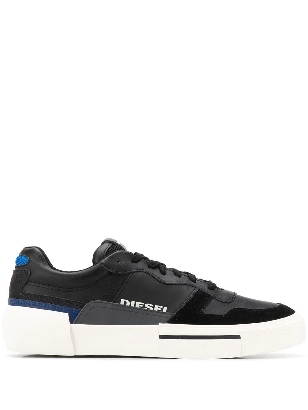 low top mesh panel sneakers - 1