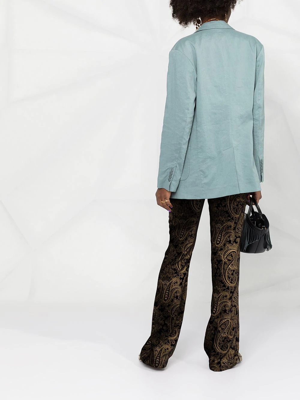 paisley-print trousers - 4