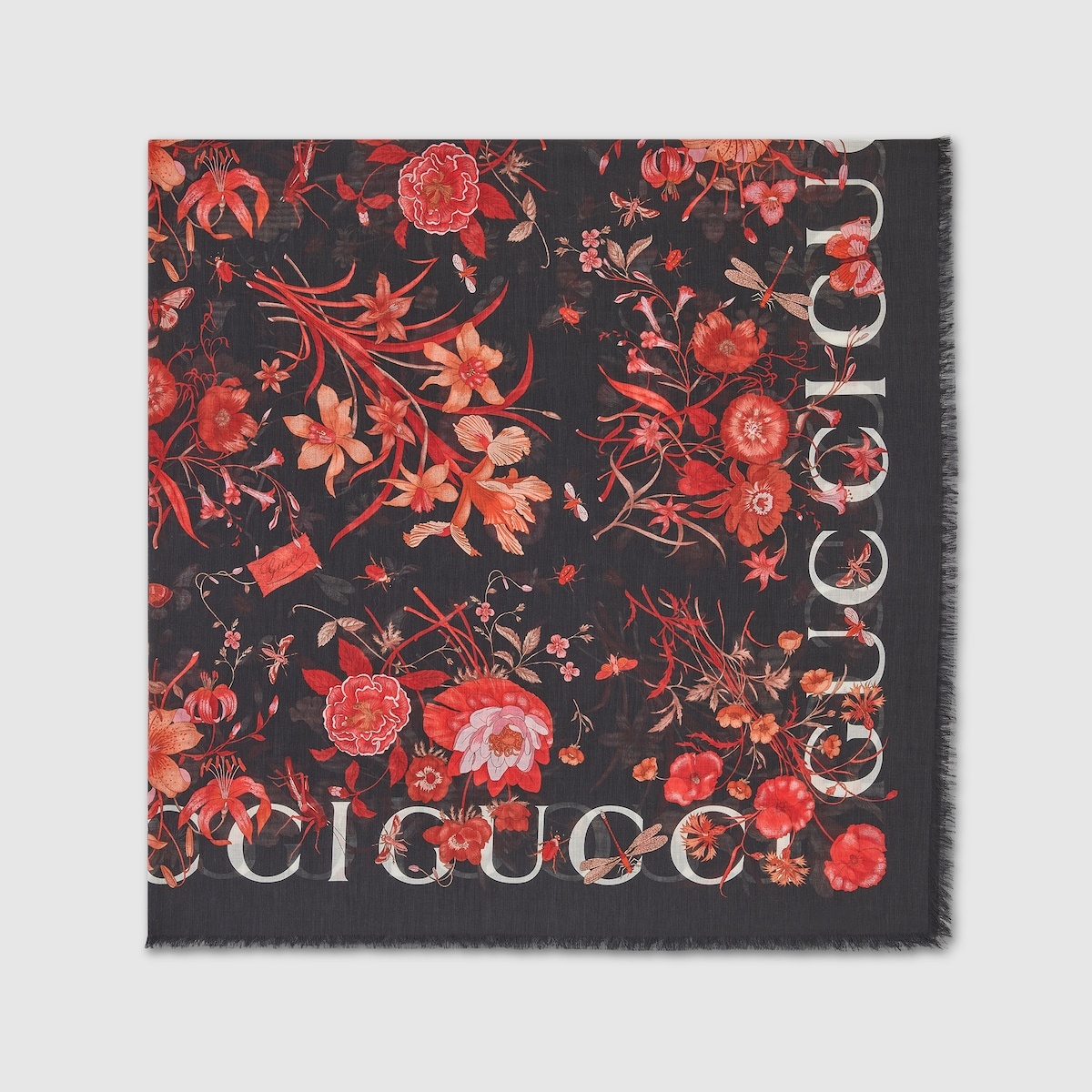 Floral Gucci print shawl - 2
