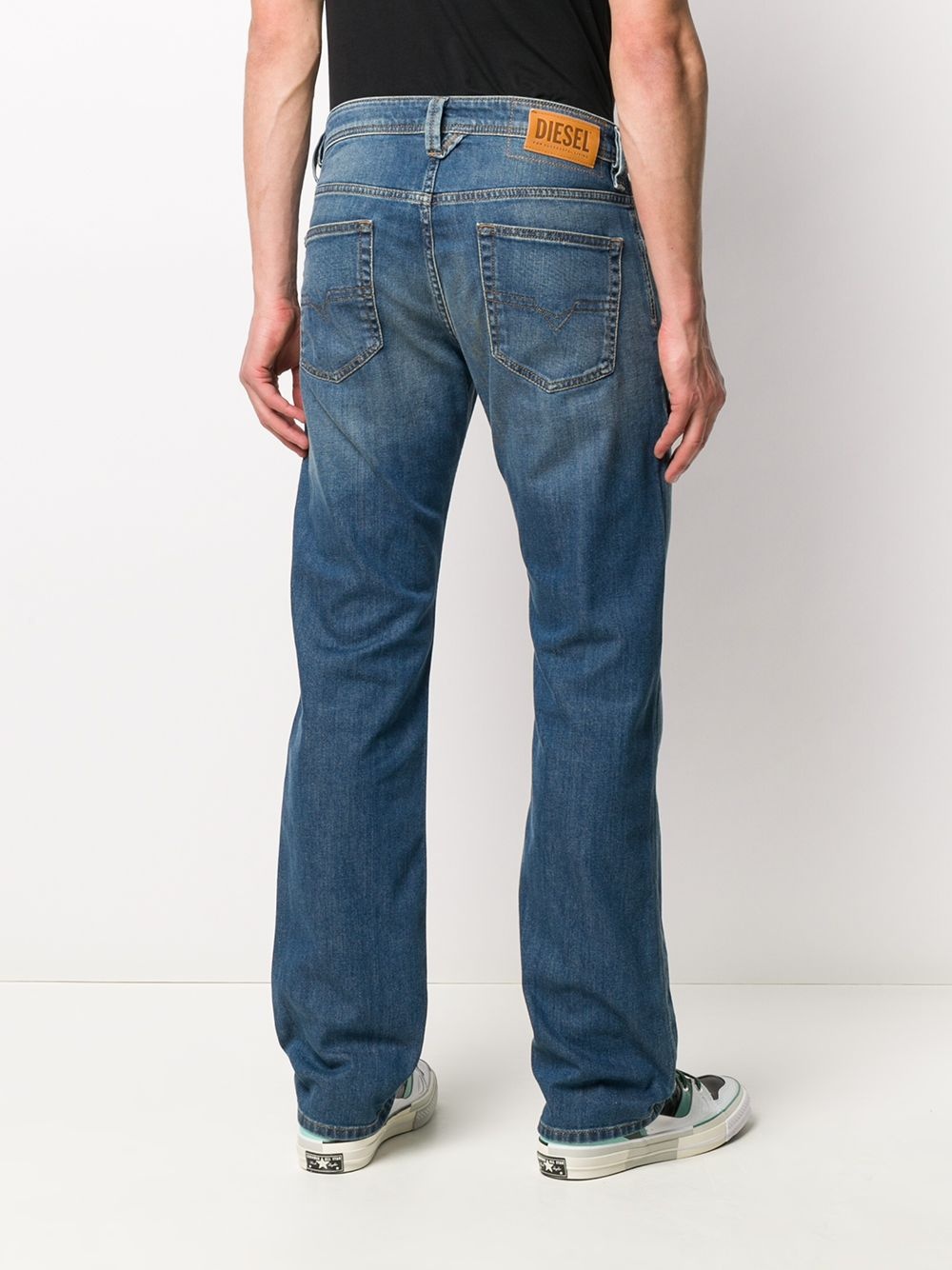 faded flare jeans - 4