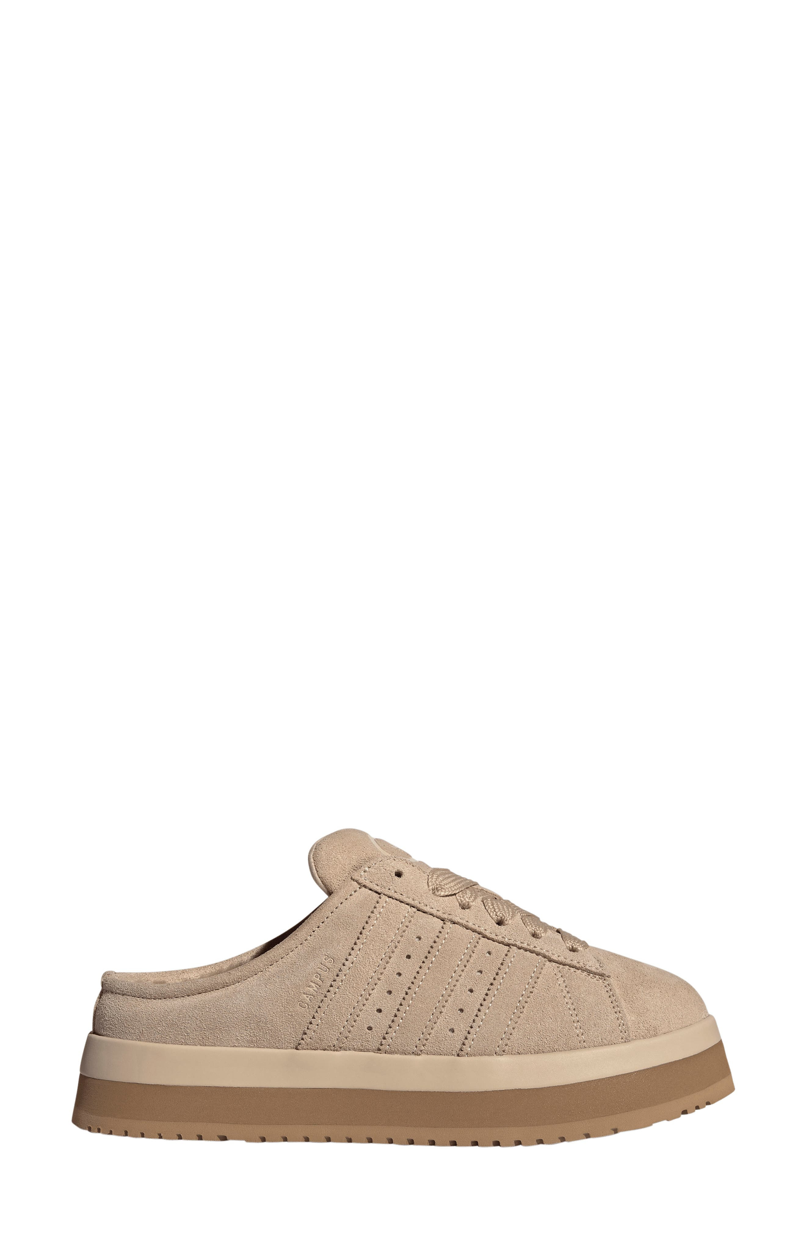 adidas Campus 00s Winter Low Sneaker Mule in Magic Beige/Magic Beige/Gum at Nordstrom - 3