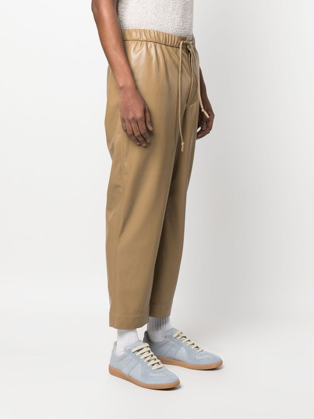 drawstring waist tapered trousers - 3