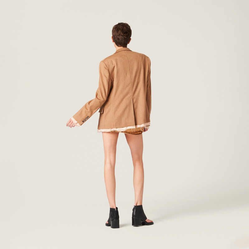 Miu Miu Single-breasted camel hair jacket outlook