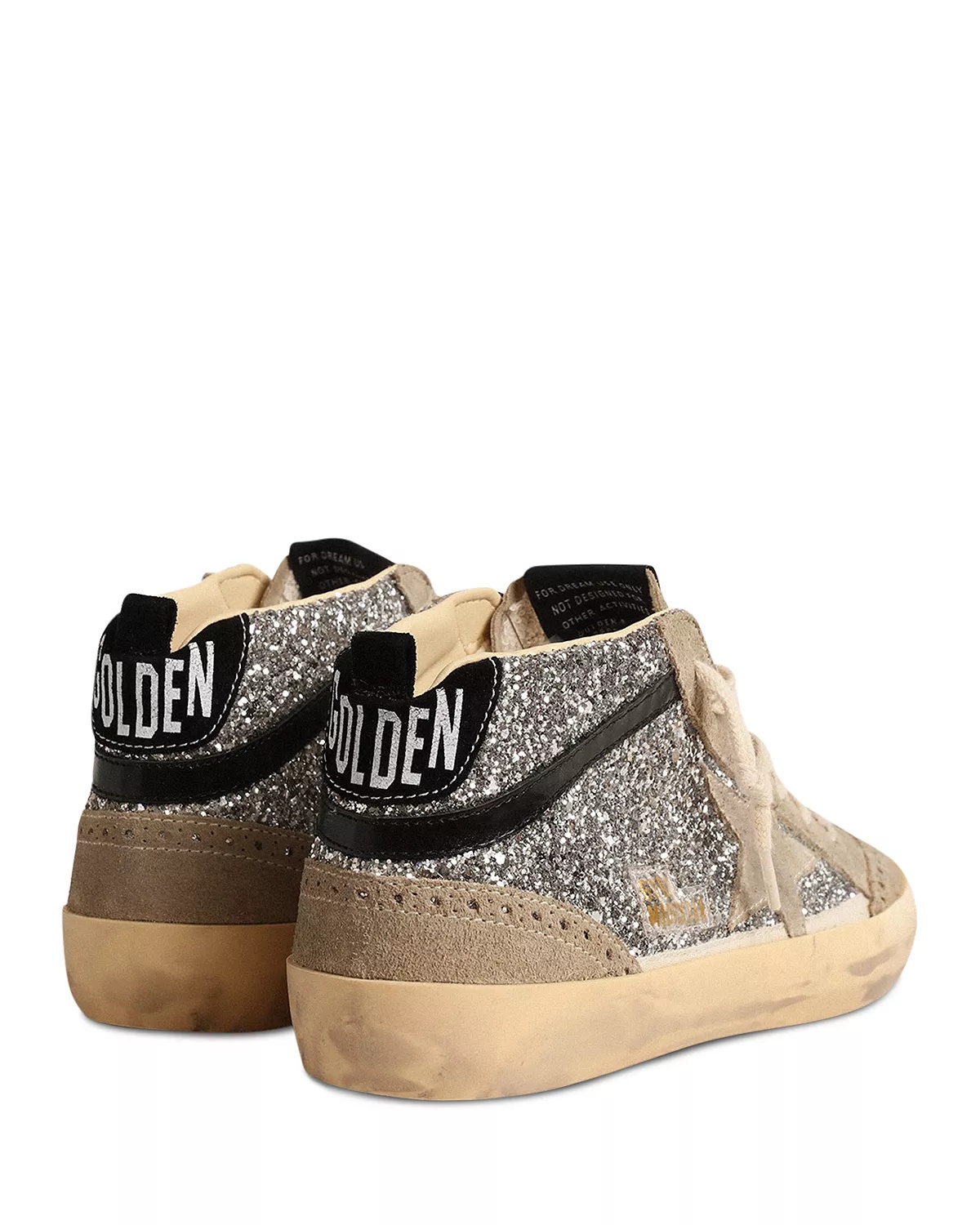 Women's Mid Star Glitter Mid Top Sneakers - 4