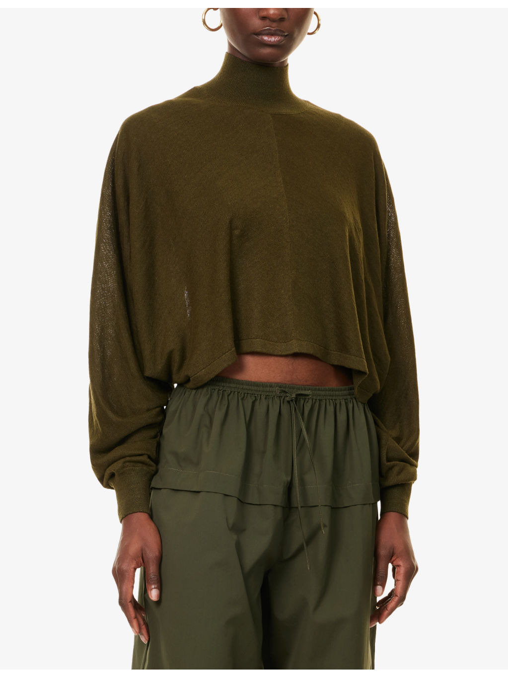Batwing Linen-Knit Jumper - 3
