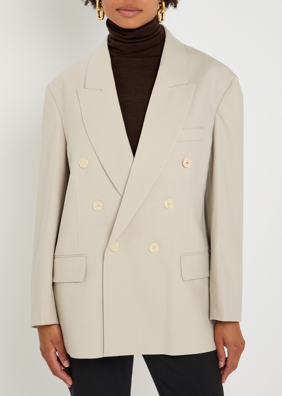 Victoria Beckham Double Breasted Woven Blazer - 2