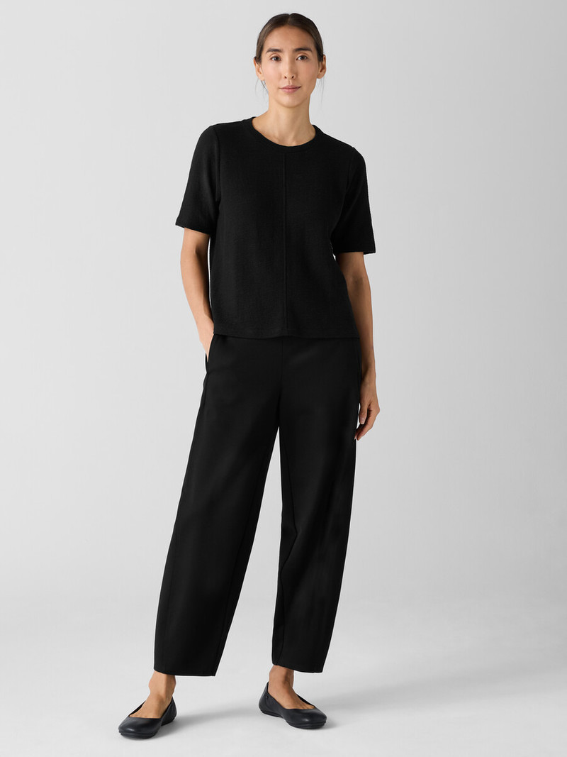 Organic Cotton Jacquard Crew Neck Top 3
