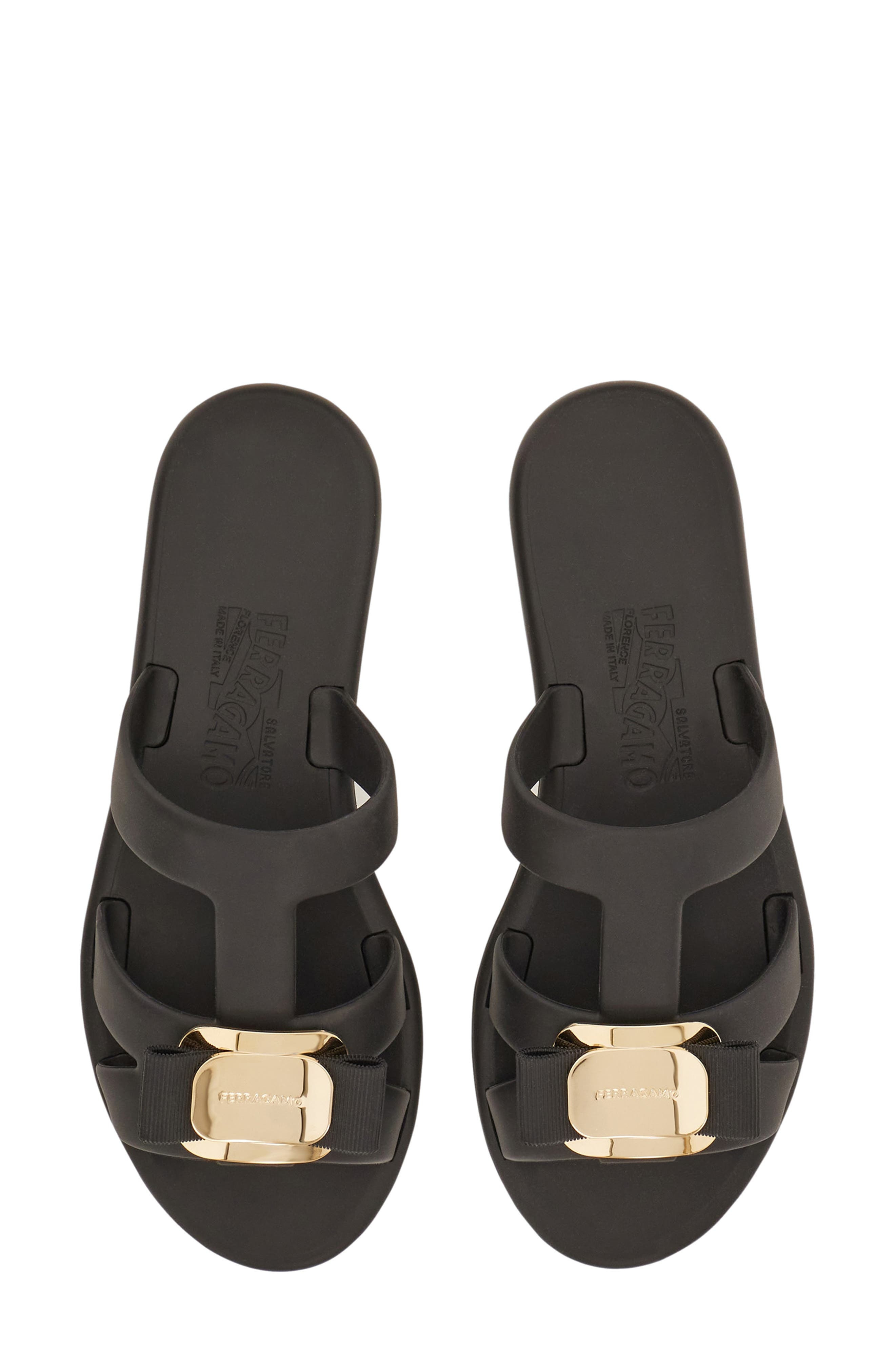 FERRAGAMO Lilou Slide Sandal (Women) in Nero at Nordstrom - 3