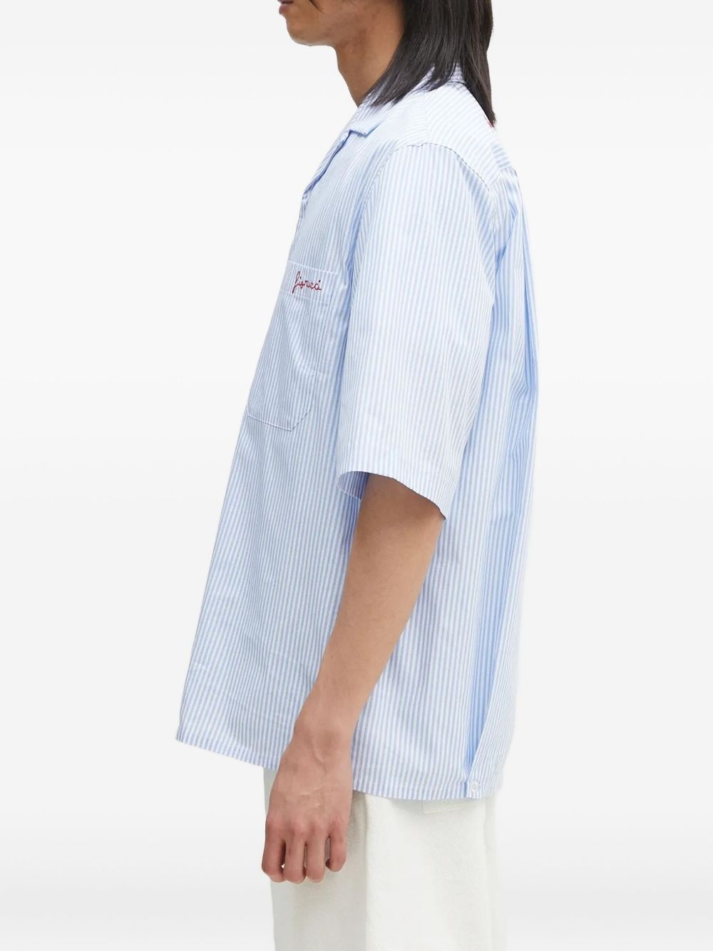 striped embroidered shirt - 3