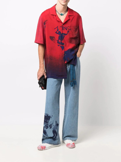 Lanvin skate graphic-print JL maze bowling shirt outlook