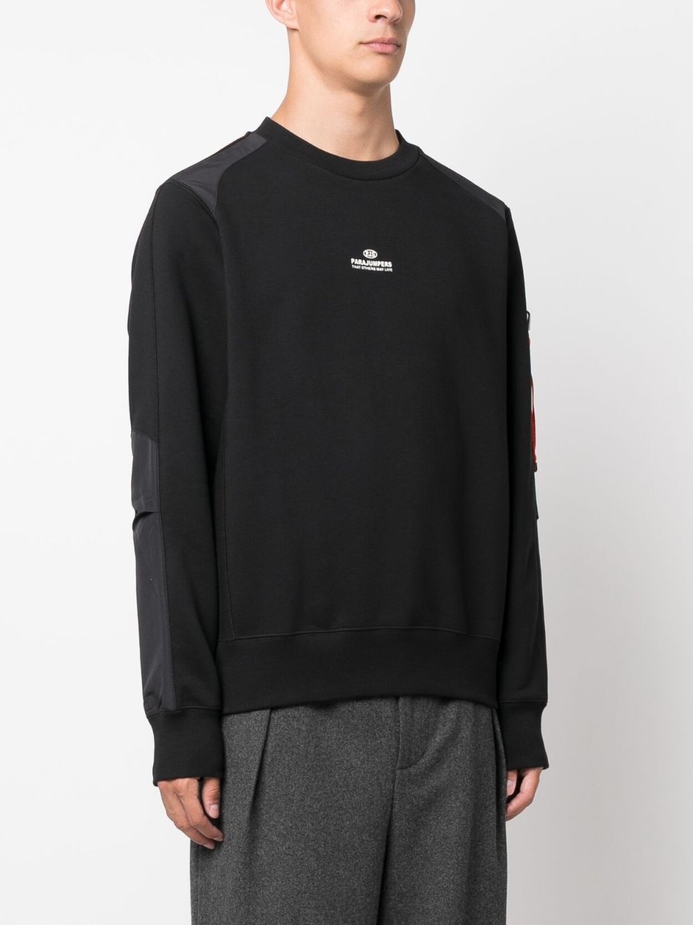 Sabre logo-patch cotton-blend sweatshirt - 3