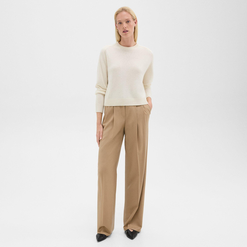 Double Pleat Pant in Sleek Flannel 2