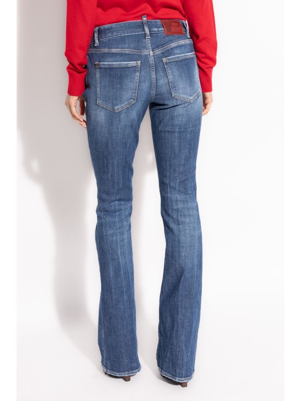 mid-rise flared jeans - 4