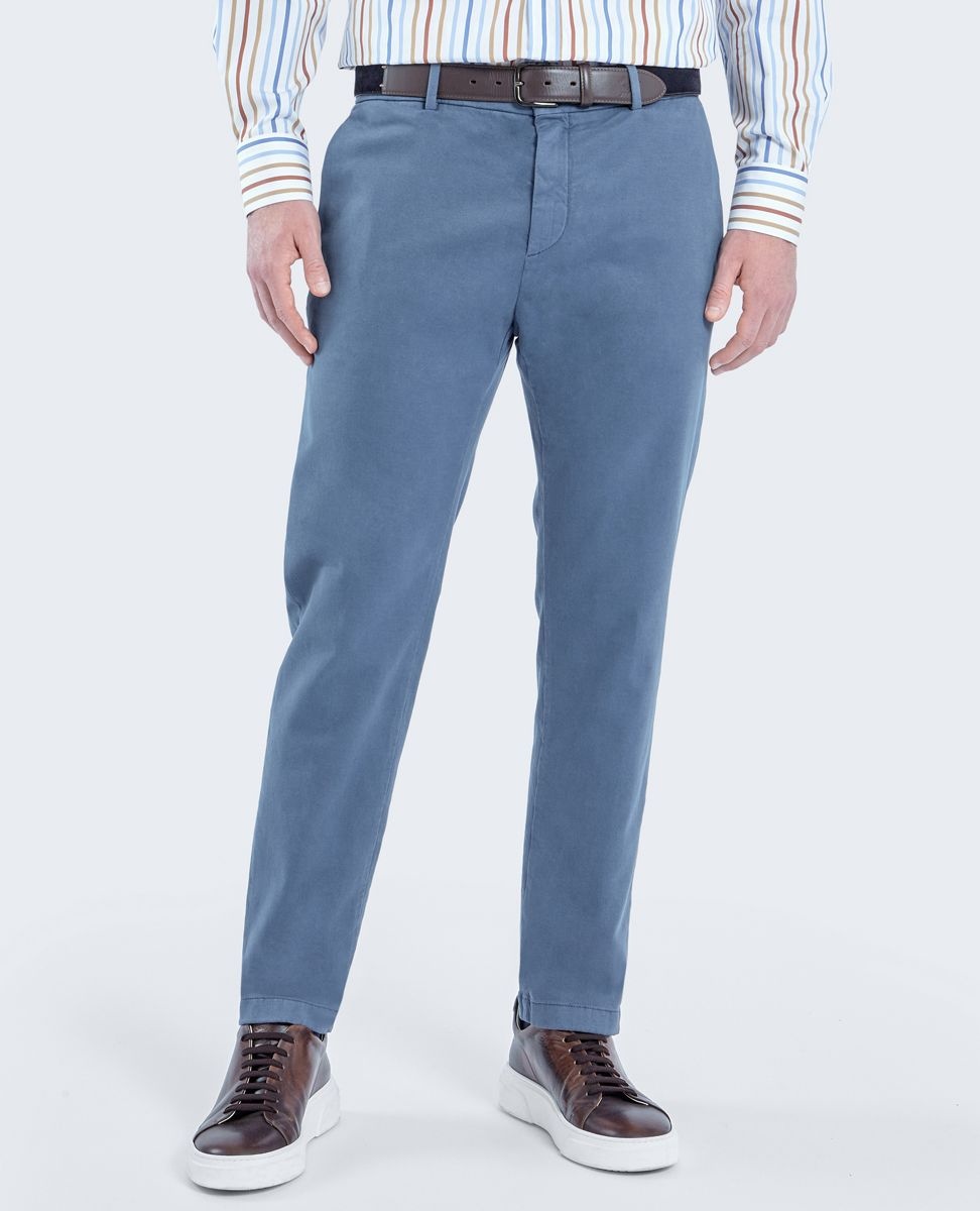 Tencel cotton Chino slim Trousers - 2
