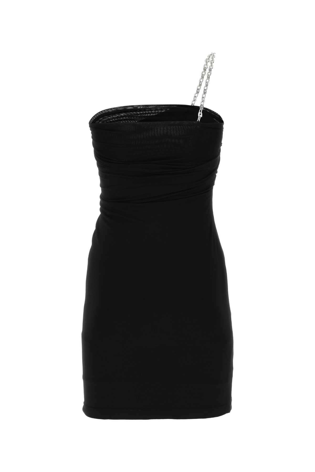 Givenchy Women Black Stretch Viscose Blend Mini Dress - 2