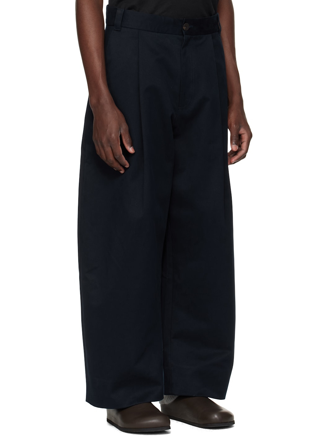 Navy Sorte Trousers - 2