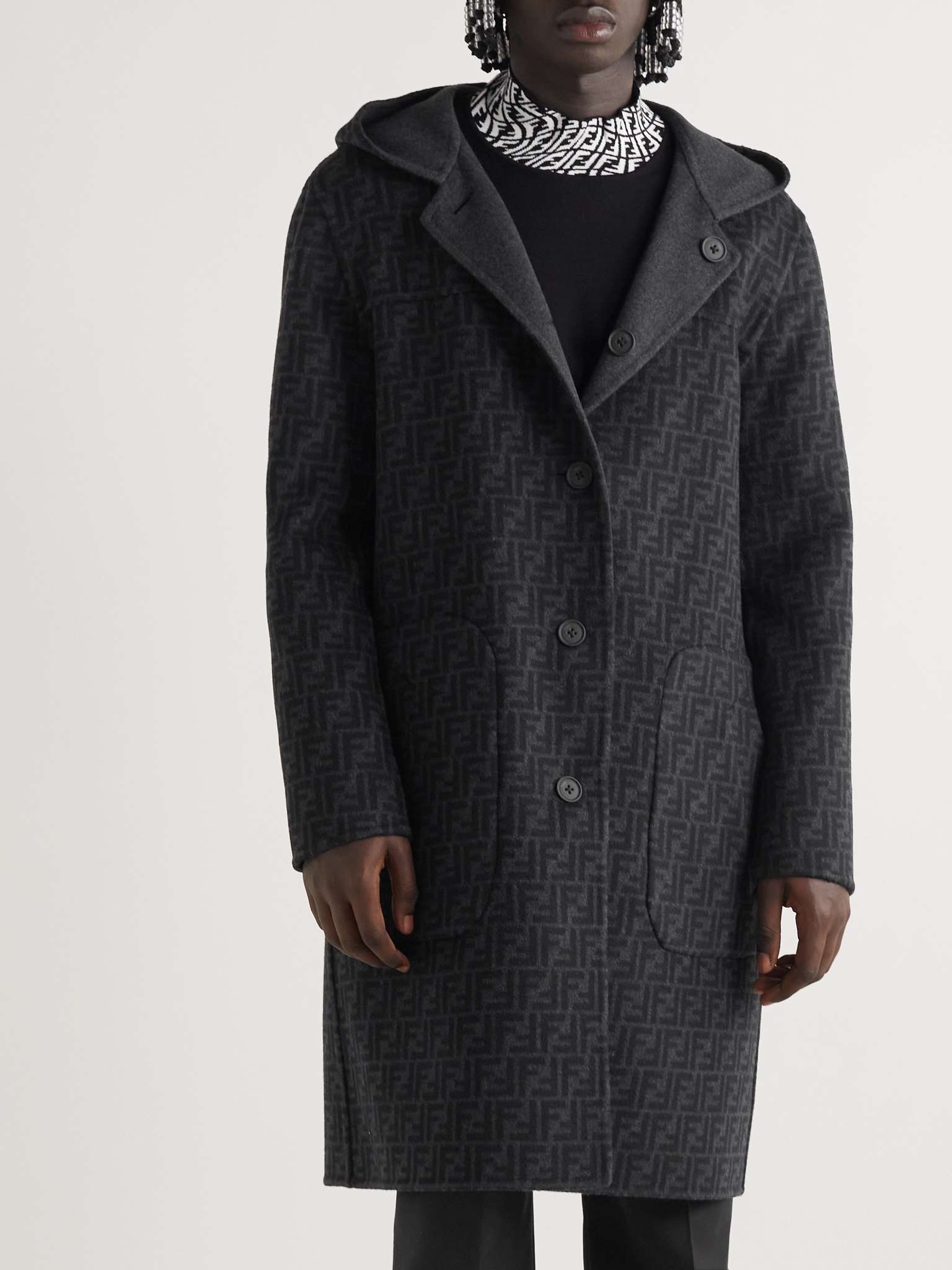 Montgomery Reversible Logo-Print Wool-Blend Coat - 6