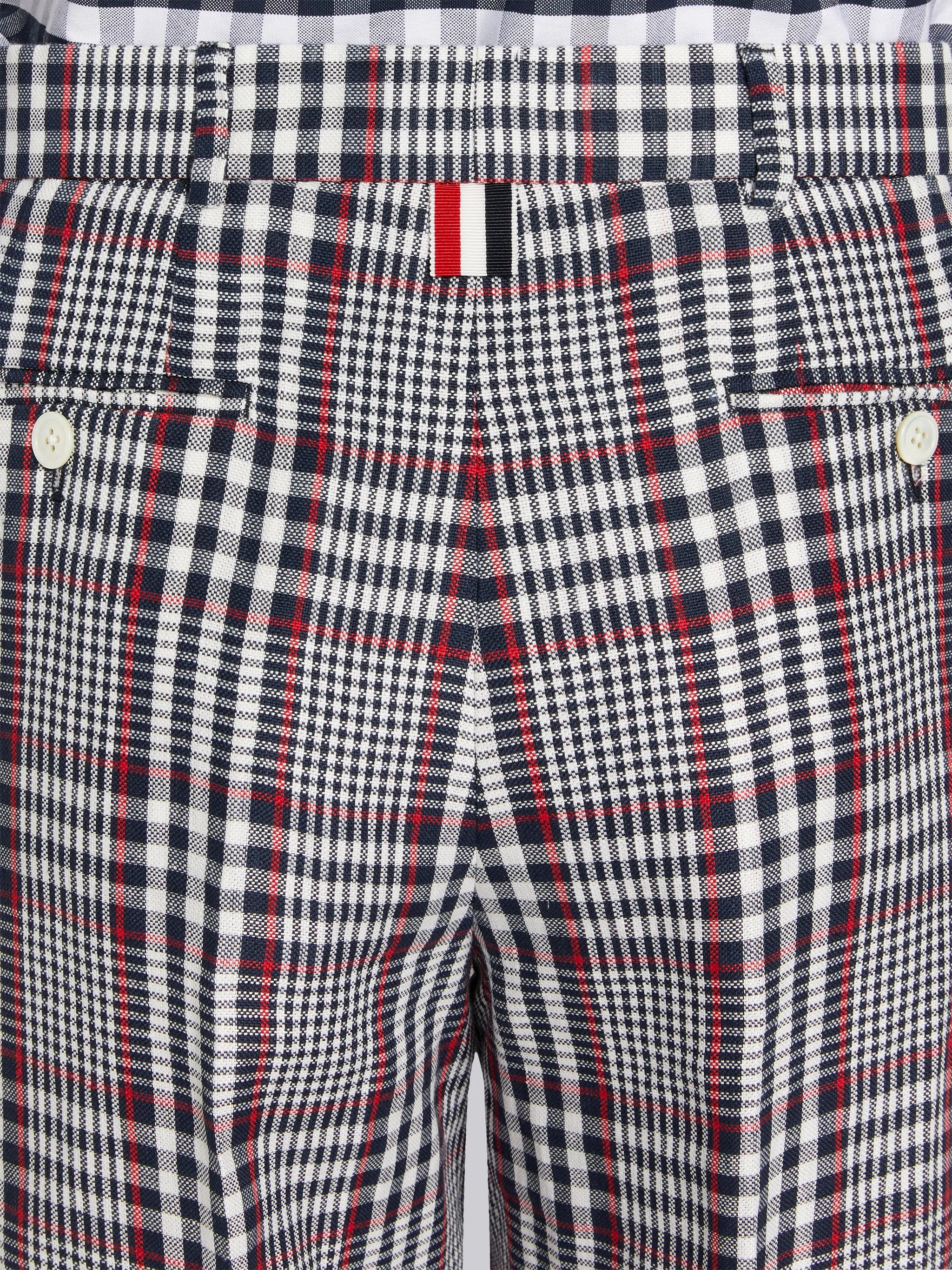 Multicolor Gingham Crispy Linen Sack Trouser - 6