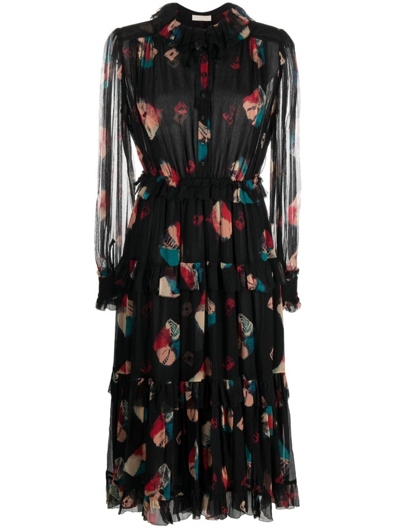 Reina chiffon midi dress 1