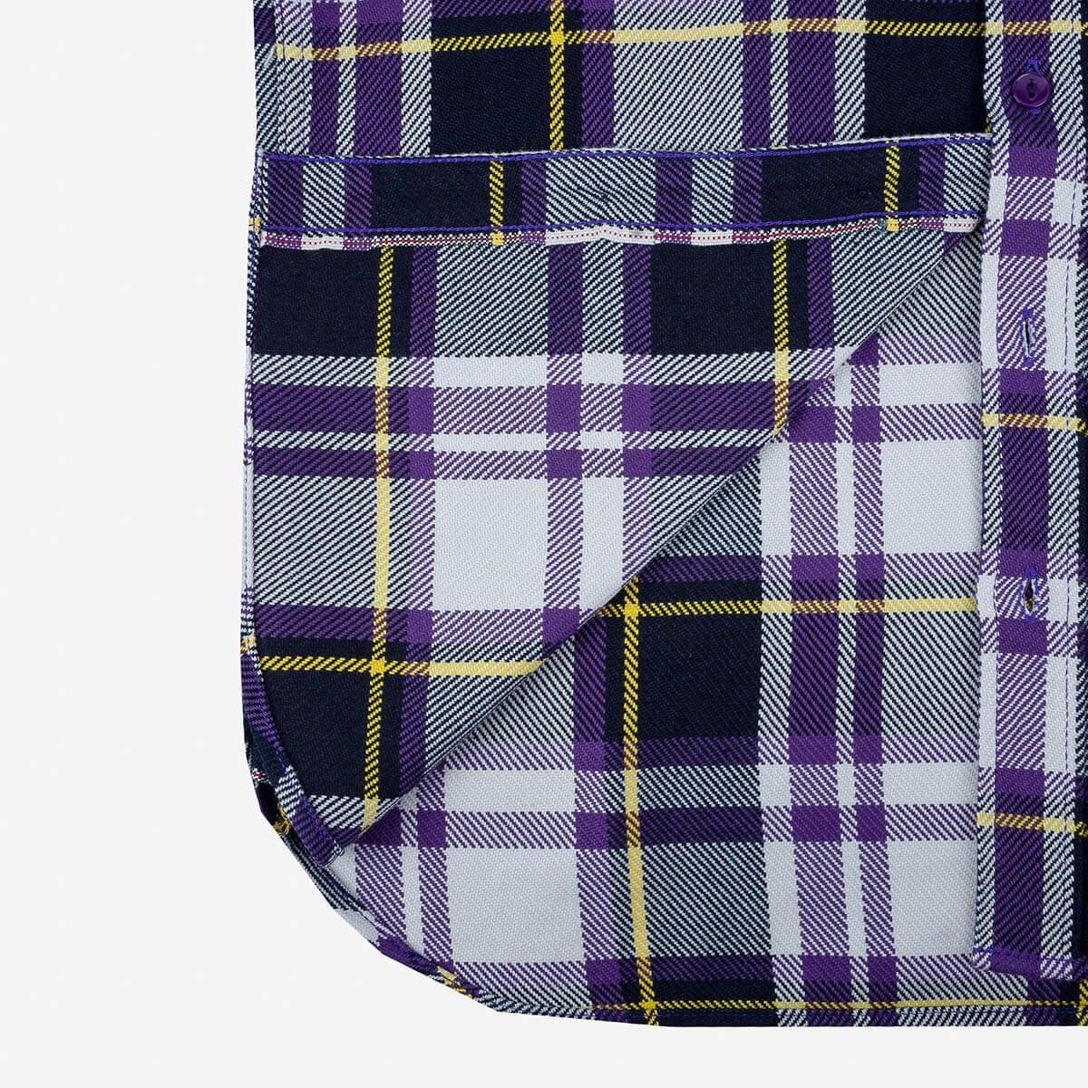 IHSH-382-PUR 9oz Selvedge American Check Work Shirt - Purple - 18