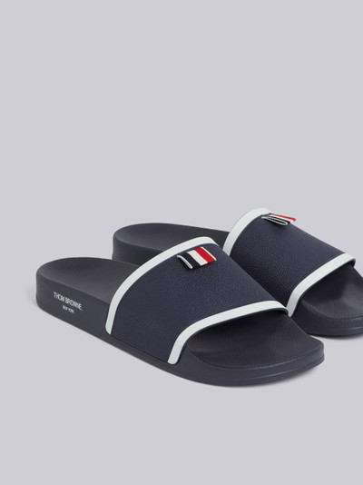 Thom Browne Navy Rubber Pool Slides outlook