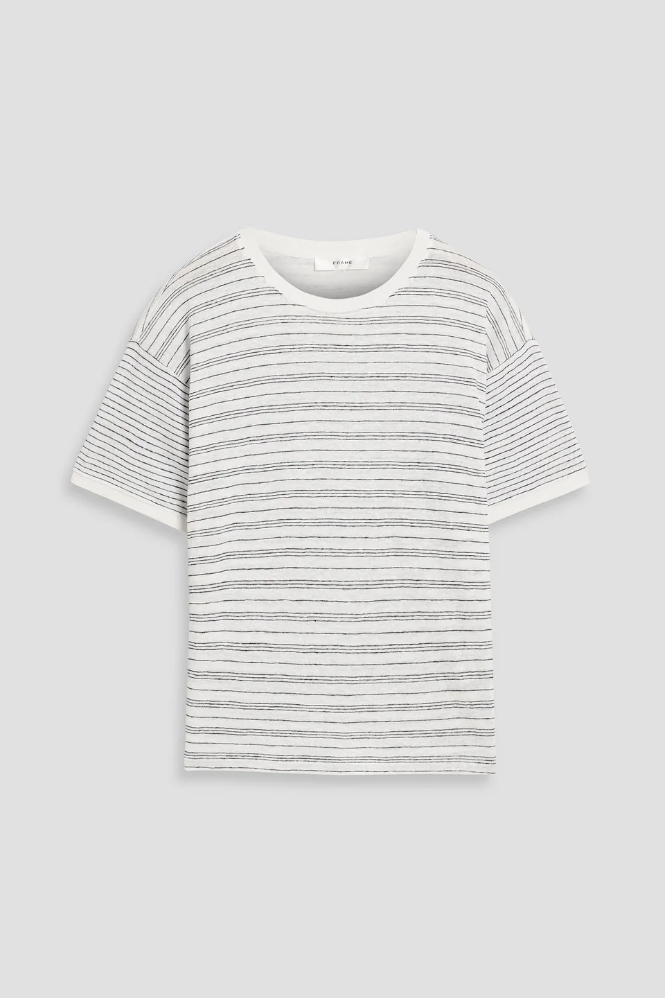 Striped linen-jersey T-shirt - 1