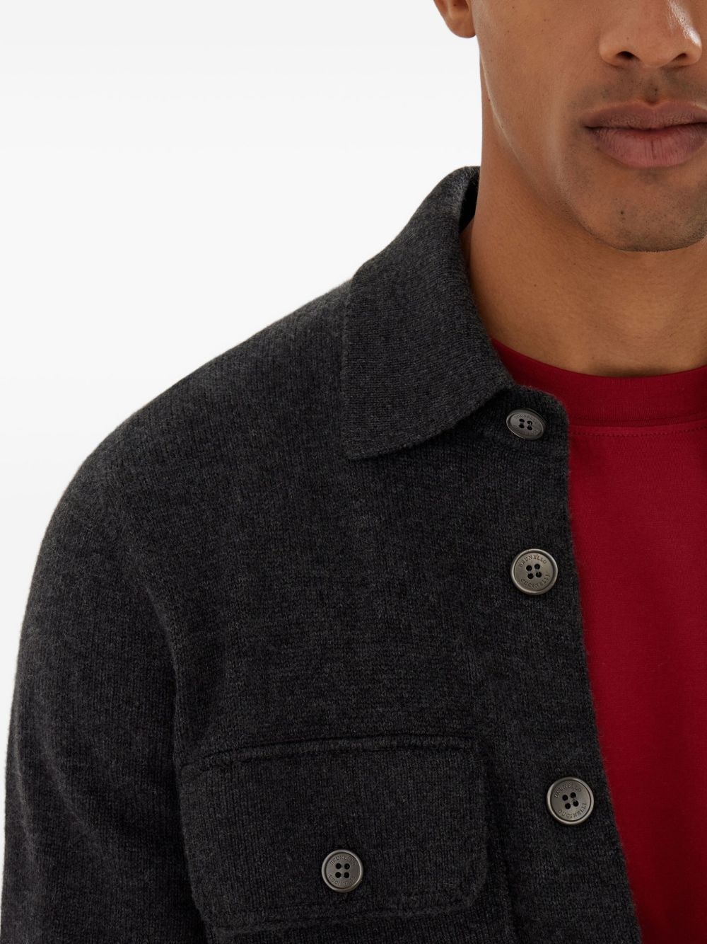 buttoned patch-pocket cardigan - 5